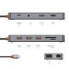 WiWU - HUB 11w1 CB011 Type-C do USB3.0x3+USB2.0x1+SD/TF(2.0)+HDMIx1+RJ45+VGA+PD+Audio