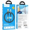 Kabel USB C do Lightning Hoco PD 27W 1,2 m U121 czarny transparentny