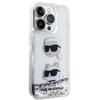 KARL LAGERFELD futerał do IPHONE 14 Pro KLHCP14LLDHKCNS (Liquid Glitter KC) biały
