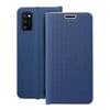 Etui z klapką na Samsung A41 Luna Book Carbon niebieskie