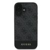 GUESS futerał do IPHONE 16 Plus GUHCP16MG4GLGR (PC/TPU 4G PU Bottom Stripe) szary