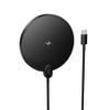 Ładowarka indukcyjna Hoco 15W z kablem USB C i wyświetlaczem CW62 czarna