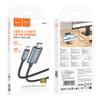 Kabel USB C do HDMI Hoco 4K 30Hz 2 m UA27 stalowy szary