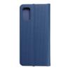 Etui z klapką na Samsung A41 Luna Book Carbon niebieskie