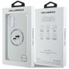 KARL LAGERFELD futerał do IPHONE 16 kompatybilny z MagSafe KLHMP16SSKCHTCE (Silicone KC Heads) beżowy