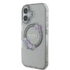 GUESS futerał do IPHONE 16 kompatybilny z MagSafe GUHMP16SHFWFCK (IML Flowers Wreath) czarny