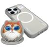 NIMMY futerał GLASSES COOL CAT kompatybilny z MagSafe do IPHONE 16 Pro szary
