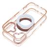 Etui na iPhone 15 PRO Frame Circle Stand zgodne z MagSafe złote