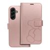 Etui z klapką na Samsung A56 5G Mezzo Book teddy bear złoto-różowe