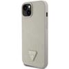 GUESS futerał do IPHONE 13 / 14 / 15 GUHCP15SPCRTHCD (Croco Triangle Metal Logo) złoty