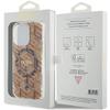 GUESS futerał do IPHONE 15 Pro kompatybilny z MagSafe GUHMP15LHGCUSTGW (IML GCUBE) brązowy
