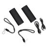 Powerbank Veger (W0587) 2,4A 2 szt 2 x 5000 mAh z podgrzewaczem do rąk czarno srebrny