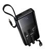 Powerbank 10000 mAh QC PD 2A 22,5W z wbudowanymi kablami USB A + USB C + Lightning + Micro USB Hoco J156 czarny