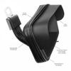 Uchwyt motocyklowy na zamek wodoodporny z daszkiem ( 6,4" - 8" ) czarny