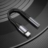 Adapter AUX Jack 3,5 mm do USB C Hoco LS33 szary