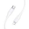Kabel USB C do Lightning Hoco 27W silikonowy 1 m X124 biały