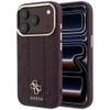 GUESS futerał do IPHONE 18 Pro/17 Pro kompatybilny z MagSafe (Stripe Peony 4G Logo) burgundy