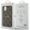 GUESS futerał do IPHONE 14 kompatybilny z MagSafe GUHMP14SG4GFRW (4G Ring classic logo) brązowy