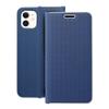 Etui z klapką na iPhone 11 Luna Book Carbon niebieskie