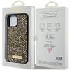 GUESS futerał do IPHONE 13 / 14 / 15 GUHCP15SPFGSBSD (Rhinestone Metal Logo) żółty