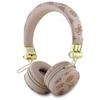 GUESS słuchawki bezprzewodowe bluetooth nagłowne ENC GUBH70EPOSMW (PU 4G Peony Script Round Shape) brązowe