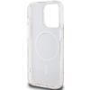 GUESS futerał do IPHONE 15 Pro kompatybilny z MagSafe GUHMP15LHGCUSTGW (IML GCUBE) brązowy
