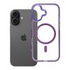 Futerał do iPhone 17 Frame Clear Hybrid Mag Cover zgodny z MagSafe fioletowy