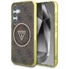 GUESS futerał do SAMSUNG S25 GUHMS25SHG4PRTGW (Magnetic IML Metal Glitter 4G Circle Triangle) brązowy