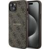 GUESS futerał do IPHONE 15 Plus / 14 Plus GUHMP15MG4GFRW (Leather 4G Metal Logo) brązowy