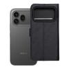 Etui z klapką na Honor 600 PRO 4Card RFID antykradzieżowe tech fabric czarne