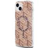 GUESS futerał do IPHONE 15 kompatybilny z MagSafe GUHMP15SHGCUSTGW (IML GCUBE) brązowy