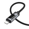 Kabel USB C do Lightning Hoco PD 27W 1,2 m z wyświetlaczem U148 czarny