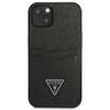 GUESS futerał do IPHONE 13 Mini GUHCP13SPSATPK (Saffiano Double Card Triangle) czarny