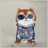 NIMMY nerka na ramię GLASSES COOL CAT szara