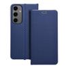Etui z klapką na Samsung S24 FE Luna Book Carbon niebieskie