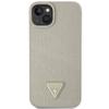 GUESS futerał do IPHONE 13 / 14 / 15 GUHCP15SPCRTHCD (Croco Triangle Metal Logo) złoty
