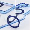 Etui na Samsung A17 / A18 Frame Circle Stand zgodne z MagSafe granatowe