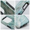Etui na iPhone 15 PRO MAX Forcell F-Protect Mirage zgodne z MagSafe Military Drop-Test green marble