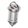 Ładowarka samochodowa Forcell F-Energy Mini 2 x USB C QC3.0 PD 3A 30W srebrna
