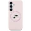 KARL LAGERFELD futerał do SAMSUNG S25 Plus KLHMS25MSKCHTCP (Magnetic Silicone Double Heads) różowy