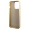 GUESS futerał do IPHONE 14 Pro Max GUHCP14XHGGSHD (Glitter Flakes Script Metal Logo) złoty
