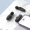 Mikrofon krawatowy bezprzewodowy Lightning / USB C Hoco 2 szt L15 czarny