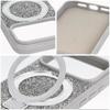 Etui na iPhone 18 Pro / 17 Pro Quartz Circle Stand Mag Cover srebrne