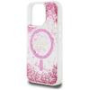 GUESS futerał do IPHONE 16 Pro kompatybilny z MagSafe GUHMP16LRGRGEP (Resin Bottom Glitter) różowy