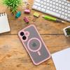 Futerał FULL MATTE MAG COVER kompatybilny z MagSafe do IPHONE 13 jasny różowy