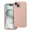 Futerał do iPhone 15 PLUS Silicone Mag Cover zgodny z MagSafe różowy