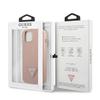 GUESS futerał do IPHONE 13 / 14 / 15 GUHCP14SPSATLP (SaffianoTriangle Logo) różowy