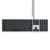 Klawiatura przewodowa USB C QWERTY Satechi Slim W3 Wired ST-UCSW3M szara