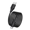 Kabel USB A do USB C Hoco 3A silikonowy 1 m X124 czarny