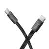 Kabel USB C do USB C Hoco 3A 60W płaski 1 m X125 czarny